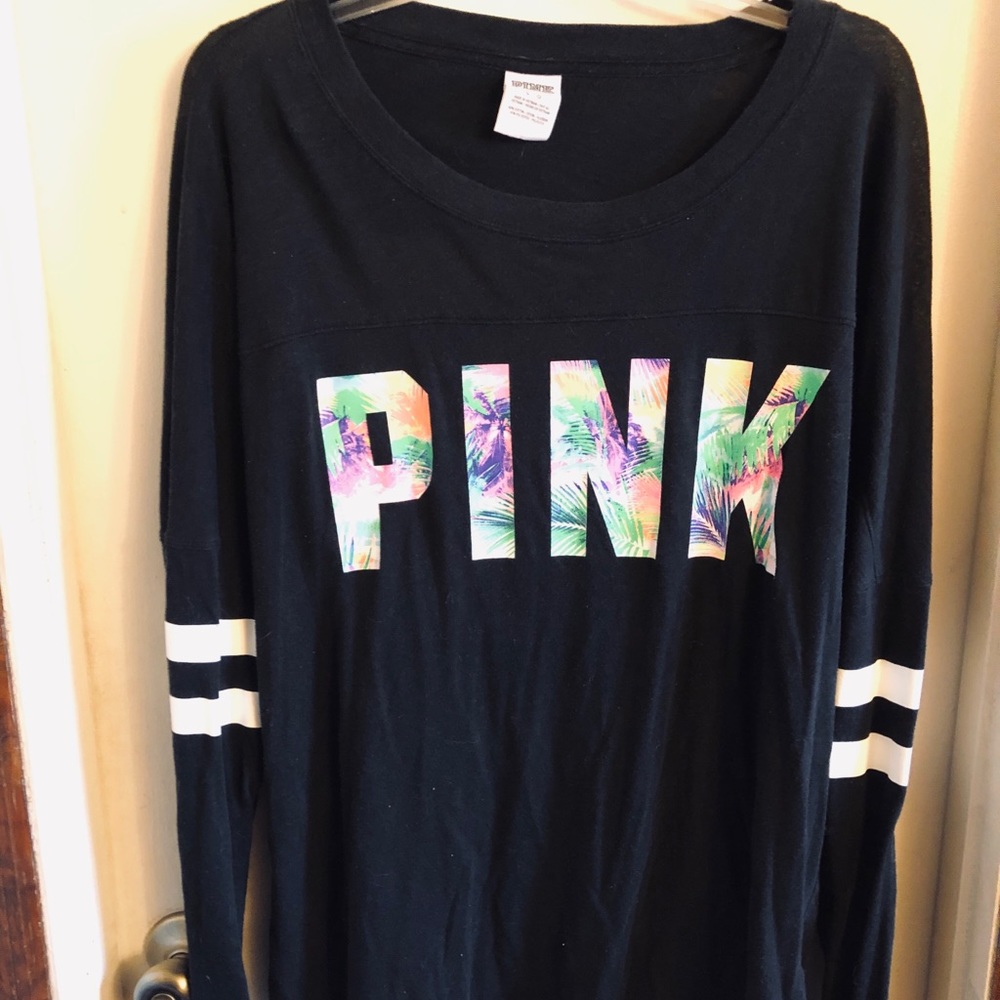2 pink shirts, one is T-shirt one is a sweatshirt